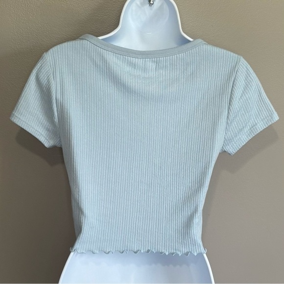 Aeropostale The OG Tee Collection Shrunken Tee Ribbed Blue Medium NWT - Picture 2 of 7